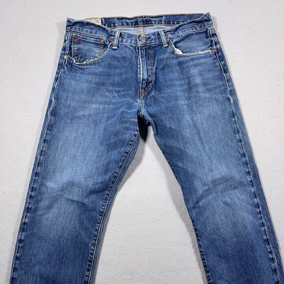 Polo Ralph Lauren Jeans Men 33x30 Relaxed‎ Straight Denim Blue Tag 33x32 - Picture 2 of 14